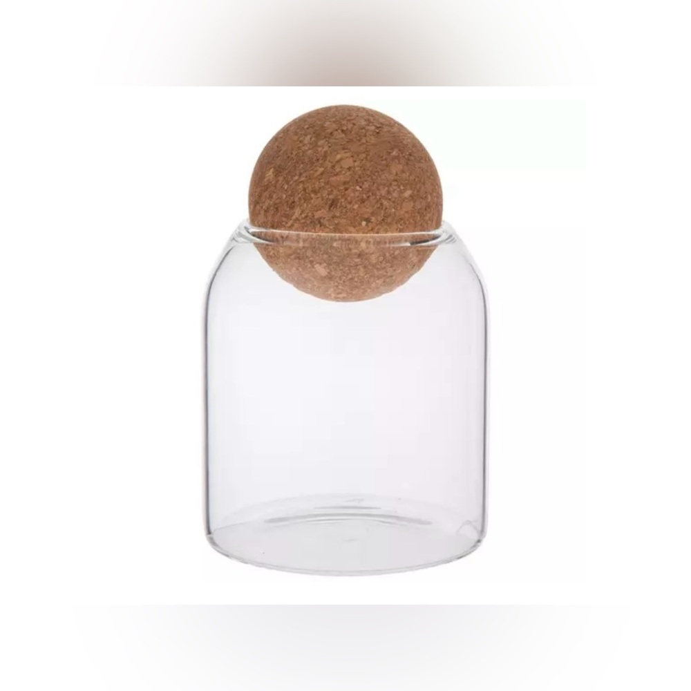 Glass Cork Container